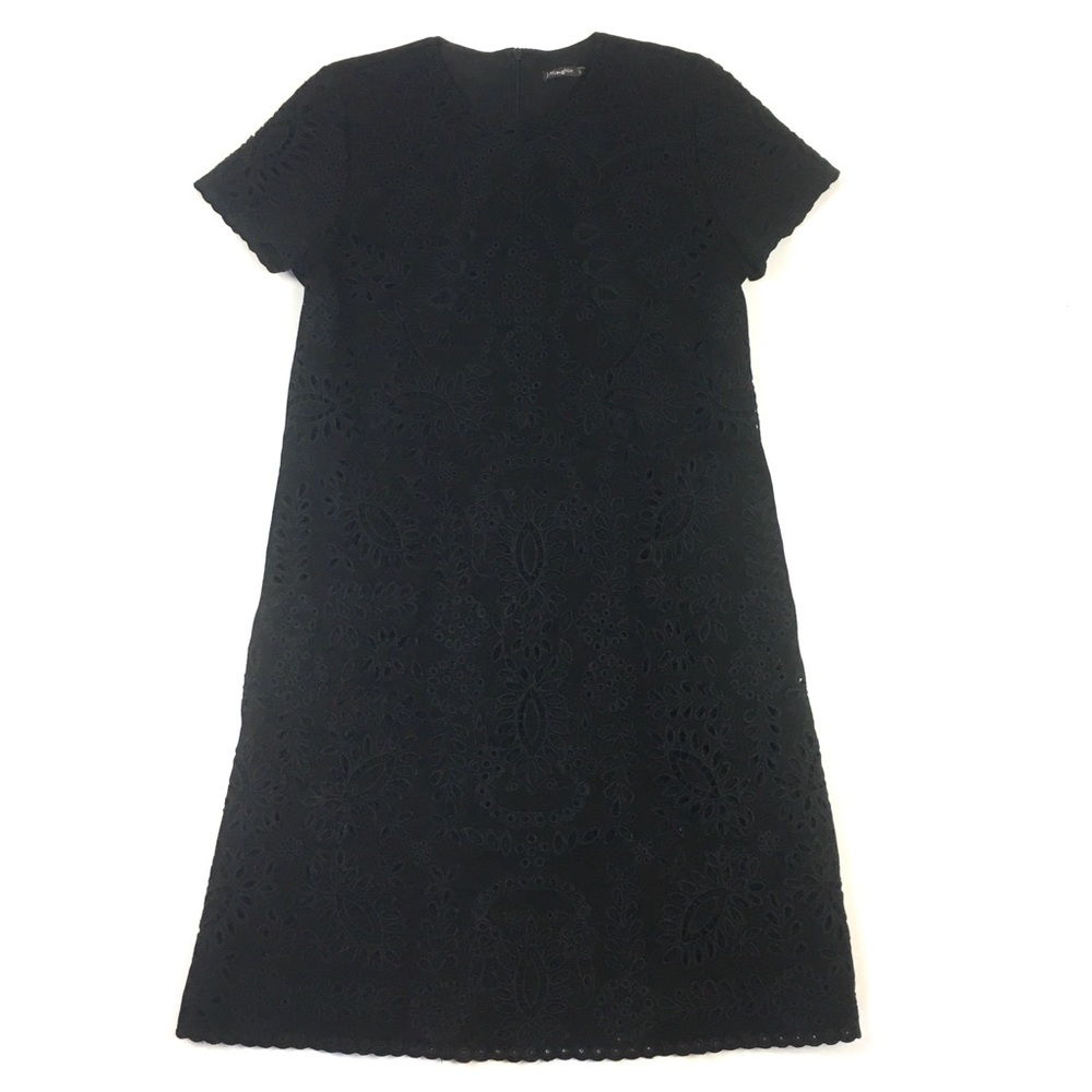 J. McLaughlin ponte knit eyelet a-line dress NEW - Picture 2 of 8